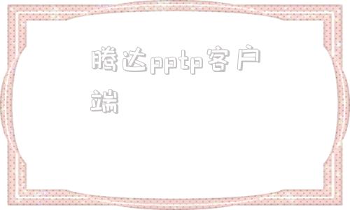 腾达pptp客户端定制版pptp客户端-第1张图片-太平洋在线下载